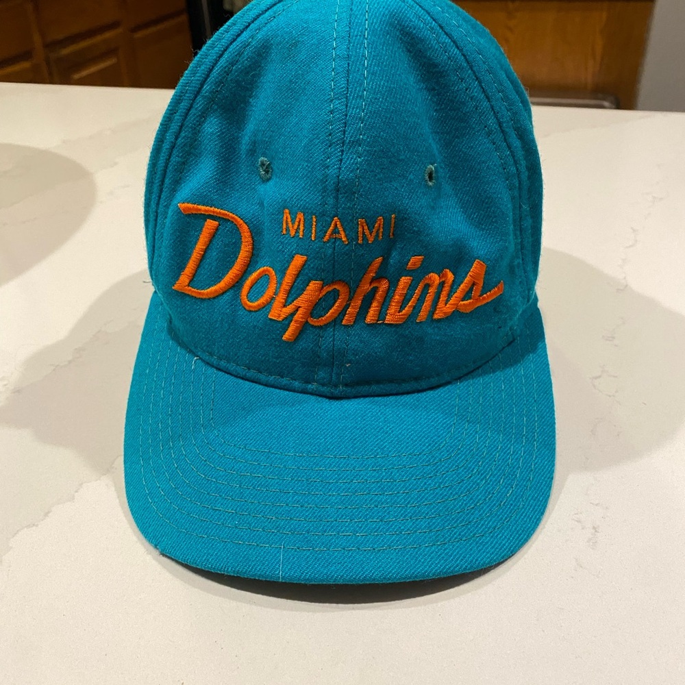 Vintage Miami Dolphins SnapBack Hat Cap script Sports Specialties